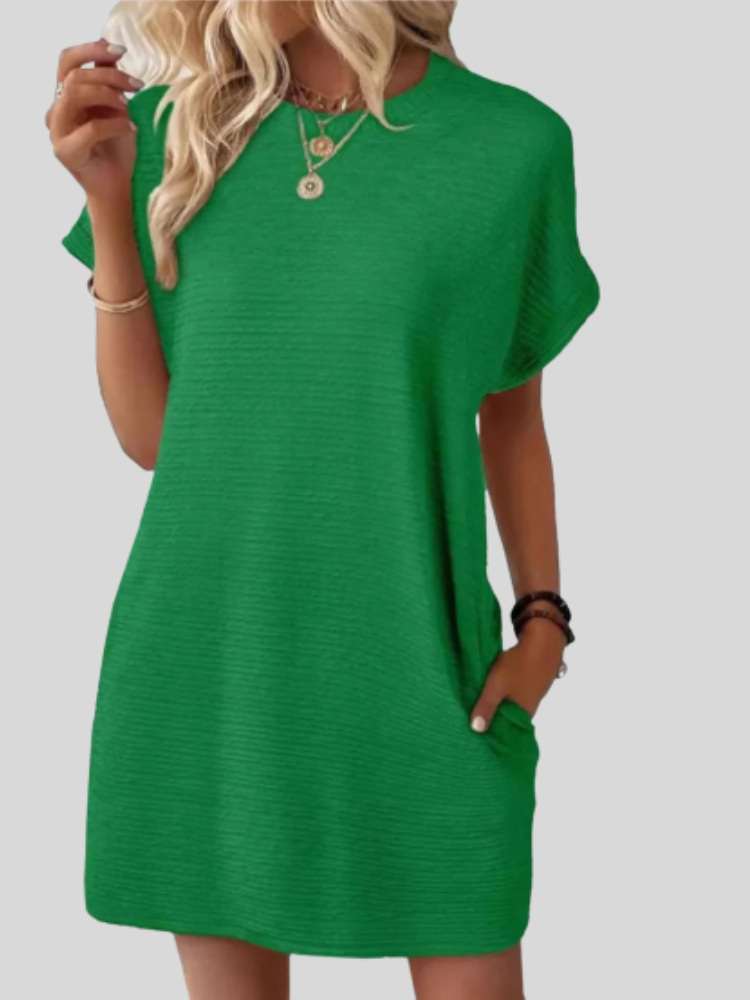 Emily™ – Casual Minimalist Round Neck Summer Dress