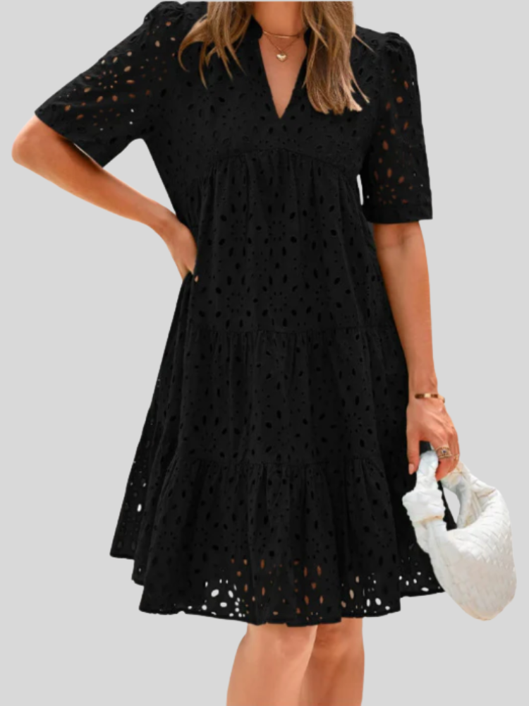 Olivia™- Chic Lace Ruffle Summer Dress