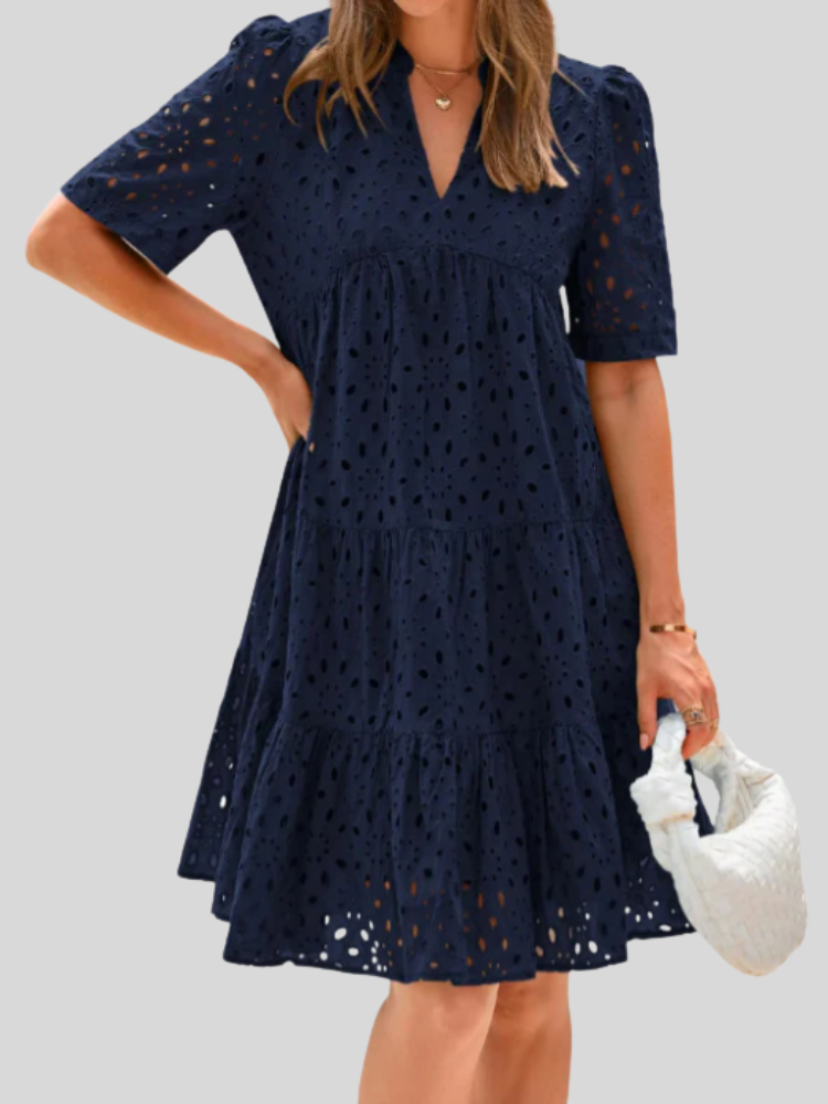 Olivia™- Chic Lace Ruffle Summer Dress