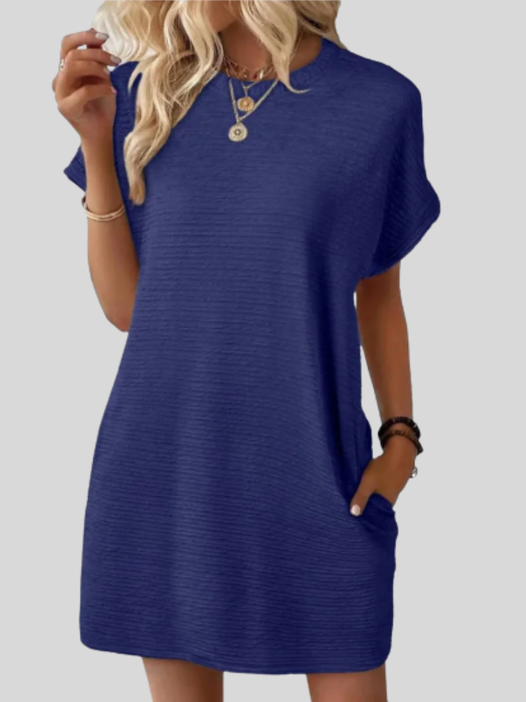 Emily™ – Casual Minimalist Round Neck Summer Dress