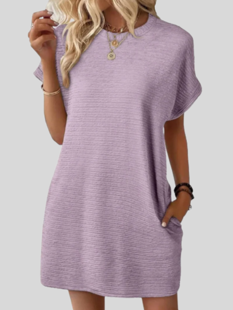 Emily™ – Casual Minimalist Round Neck Summer Dress