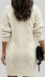 Catherine - Cozy Knit Turtleneck Sweater Dress